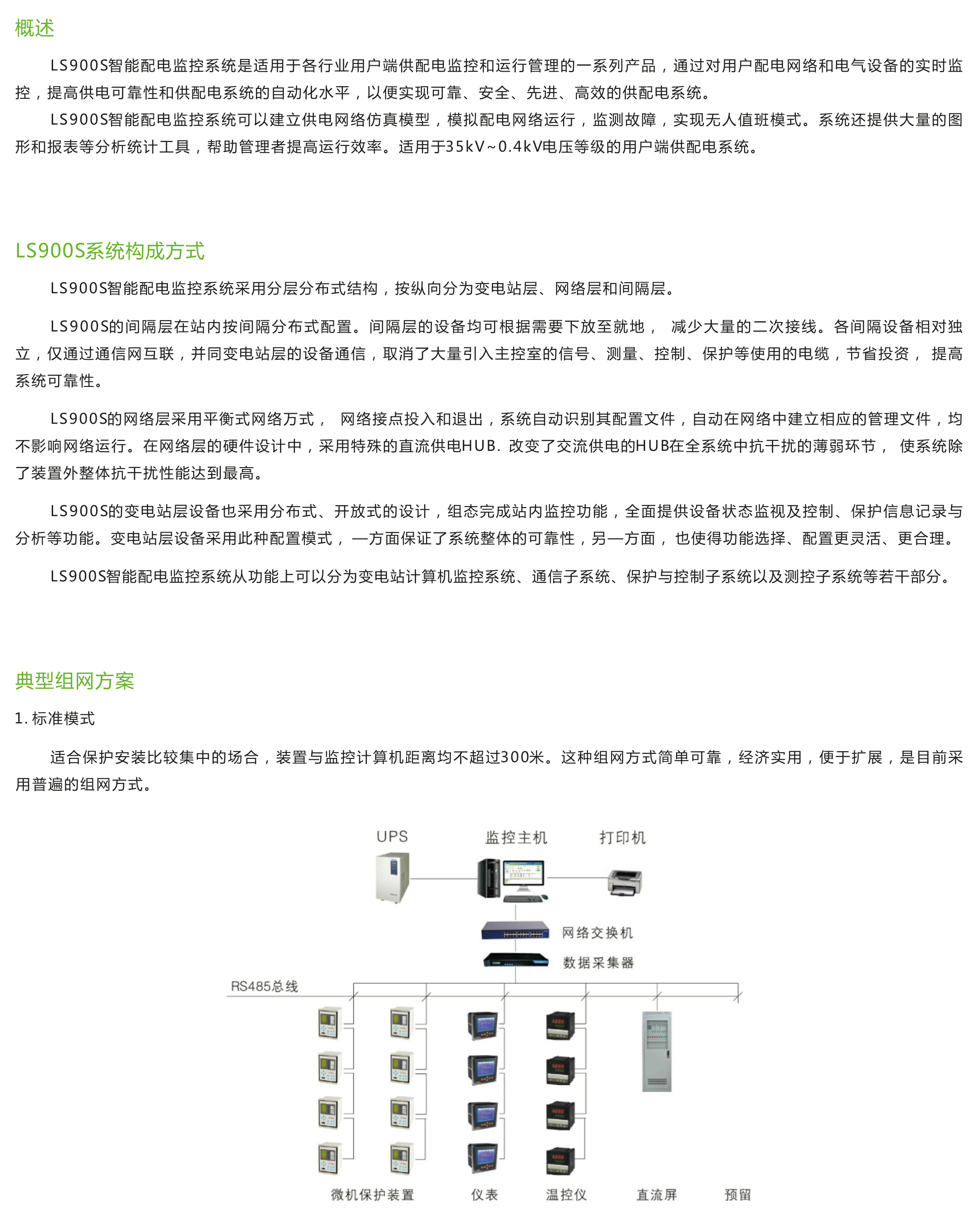 LS900S智能配電監(jiān)控系統(tǒng)